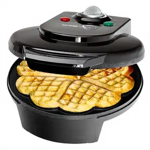 Clatronic WA 3491 Waffeleisen für knusprige Waffeln, Schwarz - Ideal f...
