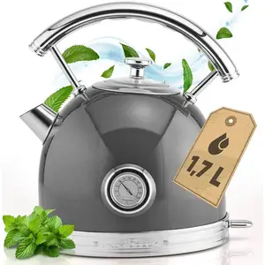 ProfiCook Wasserkocher 1,7L im stilvollen Vintage-Design - Retro Wasse...