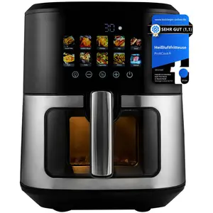 ProfiCook Heißluftfritteuse Air Fryer XXL 6,5 L | Heißluftfritteuse oh...