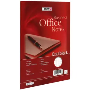 Landre Landré, Heft + Block, Office A5 kopfgeleimter Briefblock (A5, Kariert, Harter Einband) günstig