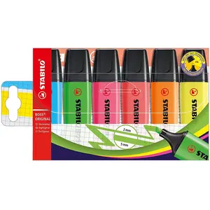 STABILO Marker BOSS® Original, (6-tlg), Textmarker, schnelltrockend günstig
