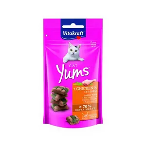 Vitakraft Snacks für Katzen: Leckeres Cat Yums mit Huhn & Katzengras, ...