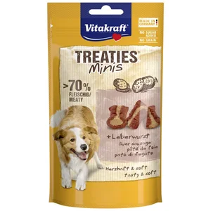 Vitakraft Treaties Minis + Leberwurst 48 g, Snack für: Hund