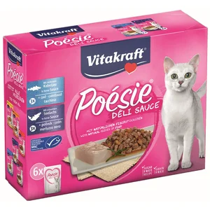 Vitakraft Katzenfutter Poesie DeliSauce, Multipack Fisch - 6 Beutel