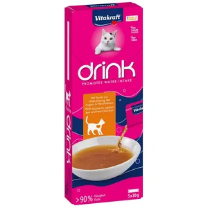 Vitakraft Drink Huhn-Geschmack + Taurin 5 x 30 g, für: Katze