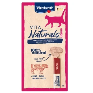 vitakraft Katzensnack Naturals Liquid Rind: Der leckere flüssige Snack...
