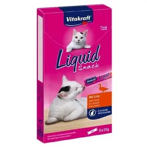 Vitakraft Flüssiger Snack Ente 6 X Katzenleckerli 15g