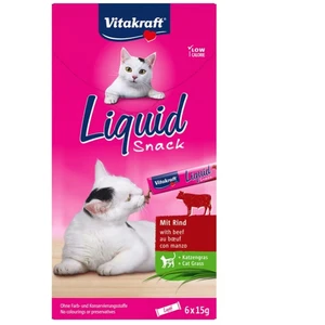 Vitakraft Flüssiger Katzensnack Mit Rindfleisch 6 X Katzenleckerli 15g günstig