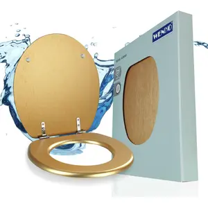 WENKO WC-Sitz Mod. Aldeno Gold matt, aus MDF günstig
