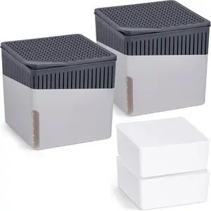 WENKO Stromfreier Raumentfeuchter Cube in Grau 500g 13 x 13 x 13 cm günstig
