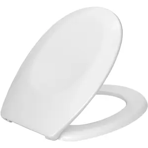 WENKO WC SITZ Bergamo Toiletten Deckel Sitz Brillen Klo Duroplast weiß Bad günstig