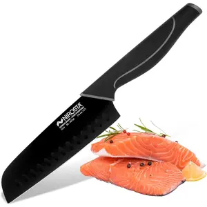 Nirosta Santokumesser Wave, Küchenmesser, Schwarz