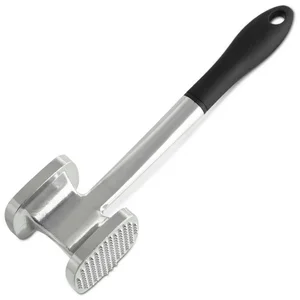 FACKELMANN Fleischklopfer aus Aluminium, doppelseitig, für Steaks, Sch...