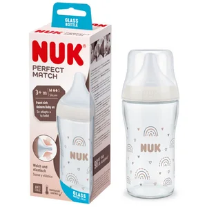 NUK Babyflasche NUK Perfect Match Glasflasche, weiß (Regenbogen) günstig
