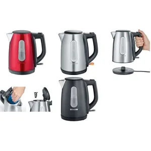 Severin WK 9553, 1 l, 2200 W, Schwarz, Kunststoff, Edelstahl, Wasserstandsanzeige, Überhitzungsschutz