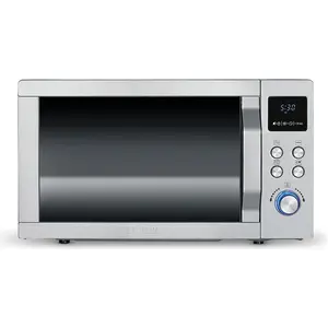 SEVERIN Mikrowelle mit Grillfunktion 2-in-1 MW 7751 aus Kunststoff, gebürstetsilber Mikrowelle Mikrowelle Mit Grill Grillofen Mikrowellengerät günstig
