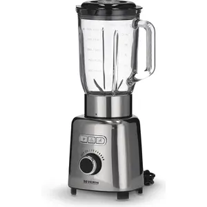 SEVERIN Standmixer SM 3710 aus Edelstahl, poliertschwarzsilber Standmi...