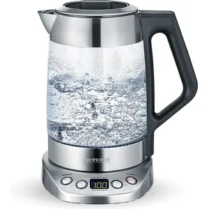 SEVERIN Glas Tee- und Wasserkocher Deluxe WK 3479  aus Edelstahl, gebü...