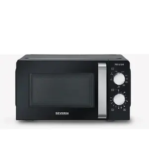 Severin Mikrowelle 7781 Schwarz - Mit 700W, Timer und praktischer Grillfunktion für vielseitige Zubereitung