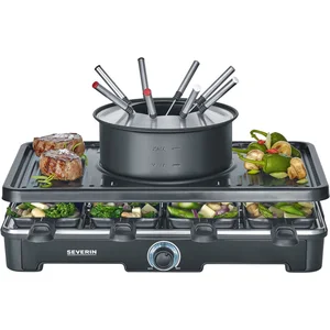 Severin Raclette und Fondue-Set RG 2347, 8 Raclettepfännchen, 1400 W günstig