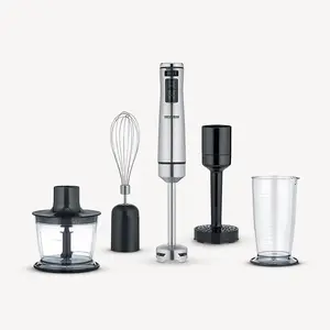 SEVERIN Stabmixer mit Premium-Set SM 3774 aus Kunststoff, gebürstetsch...