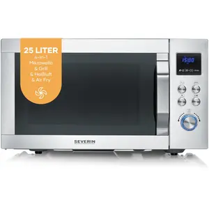 SEVERIN 4-in-1 Mikrowelle  Crispy Wave , Heißluft-Funktion bis 230°C, ...
