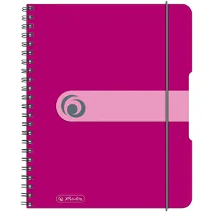 Herlitz, Heft + Block, Collegeblock easy orga to go, A5, 80 Blatt, beere Sonderlineatur, kariert, holzfrei, 80g/qm, gelocht (A5, Kariert) günstig