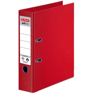 herlitz Ordner Rückenbreite 8 cm DIN A4 Kunststoff rot günstig