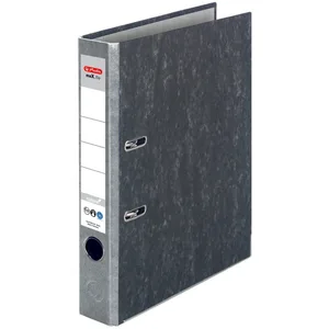 herlitz Ordner Rückenbreite 5 cm DIN A4 Karton grau marmoriert günstig