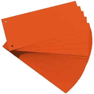 Herlitz, Ordner Zubehör, Trennstreifen 10.5 x 24 cm, 100 Stk. - orange günstig