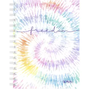 Herlitz, Heft + Block, Schulheft Spiralbuch New Batik Freedom A5, 100 Blätter (A5, Kariert, Harter Einband) günstig