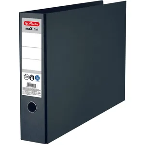 herlitz Ordner Rückenbreite 7.5 cm DIN A3 quer Karton schwarz marmoriert günstig