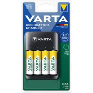 Batterieladegerät Varta VALUE USB QUATTRO CHARGER BLI 1 + 4x 56703 AA günstig