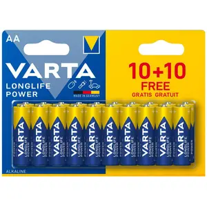 Varta Longlife Power AA Pack (20 Stk., AA, 2960 mAh), Batterien + Akkus günstig