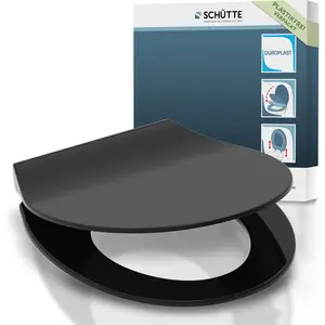 SCHÜTTE Duroplast SLIM WC Sitz mit Absenkautomatik Schwarz, WC Deckel ... günstig