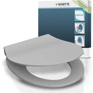 SCHÜTTE WC Sitz Duroplast SLIM GREY, Toilettendeckel mit Absenkautomat... günstig