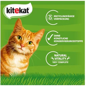 Kitekat KITEKAT  Portionsbeutel Multipack Bunte Vielfalt in Sauce 48 x...