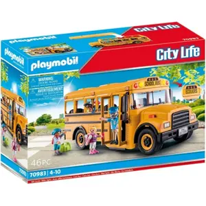 PLAYMOBIL, 70983 Konstruktionsspielzeug 46 Teile Schulbus mit Lichteff...