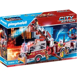PLAYMOBIL City Action 70935 Feuerwehr-Fahrzeug: US Tower Ladder
