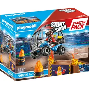 PLAYMOBIL Stuntshow 70820 Starter Pack Stuntshow Quad mit Feuerrampe