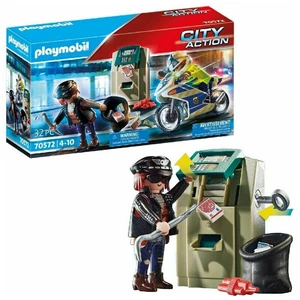 Polizeimotorrad mit Dieb Playmobil City 16x12x4,6 cm