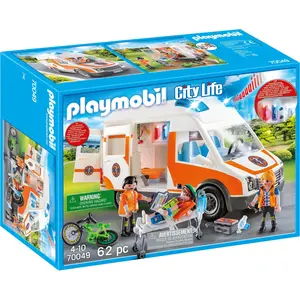PLAYMOBIL City Action 70049 Rettungswagen mit Licht und Sound