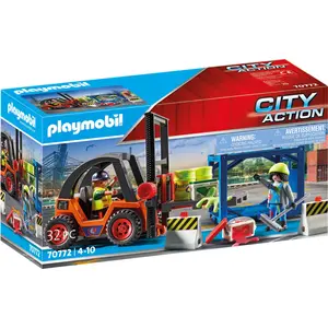 PLAYMOBIL City Action 70772 Gabelstapler mit Fracht