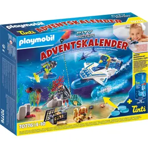 PLAYMOBIL Weihnachten 70776 Adventskalender "Badespaß Polizeitaucheins...