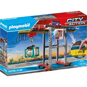 PLAYMOBIL City Action 70770 Portalkran mit Containern