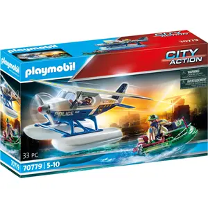 PLAYMOBIL City Action 70779 Polizei-Wasserflugzeug: Schmuggler-Verfolg...