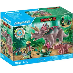 Triceratops-Figur mit Baby und Explorer Playmobil 18,7x9,2x24,8 cm