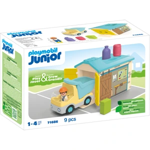 PLAYMOBIL Junior 71686 JUNIOR: LKW mit Sortiergarage