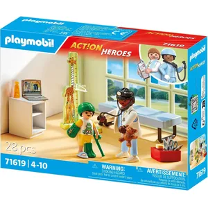 PLAYMOBIL Action Heroes 71619 Kinderarzt mit Teddybär
