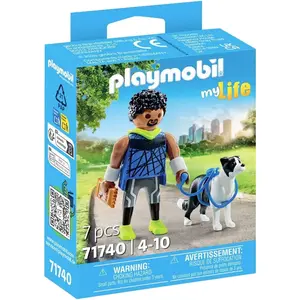 Sportler und Border Collie Simulation Spiele Playmobil 12x9,3x3,3 cm